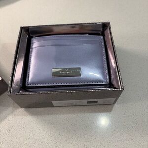 Kate Spade Metallic Silver Card Holder NWT
